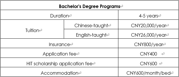 Bachelor's Degree Programs of HIT