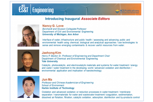 Academician Ma Jun was Elected Associate Editor of the American Chemical Society's New Journal of ACS ES&T - Engineering