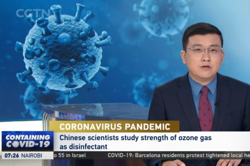 CGTN Reports on HIT Scientific Achievements of Multi-Stage Green Barrier of Ozone Gas as Disinfectant